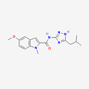 5-methoxy-1-methyl-N-[3-(2-methylpropyl)-1H-1,2,4-triazol-5-yl]-1H-indole-2-carboxamide