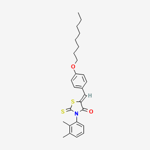 molecular formula C26H31NO2S2 B12164410 (5Z)-3-(2,3-dimethylphenyl)-5-[4-(octyloxy)benzylidene]-2-thioxo-1,3-thiazolidin-4-one 