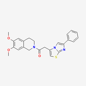 1-(6,7-dimethoxy-3,4-dihydroisoquinolin-2(1H)-yl)-2-(6-phenylimidazo[2,1-b][1,3]thiazol-3-yl)ethanone