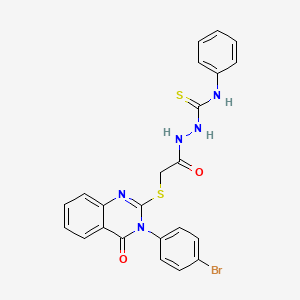 2-({[3-(4-bromophenyl)-4-oxo-3,4-dihydroquinazolin-2-yl]sulfanyl}acetyl)-N-phenylhydrazinecarbothioamide