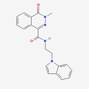 molecular formula C20H18N4O2 B12164464 N-[2-(1H-indol-1-yl)ethyl]-3-methyl-4-oxo-3,4-dihydro-1-phthalazinecarboxamide 