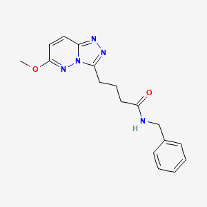 molecular formula C17H19N5O2 B12164510 N-benzyl-4-(6-methoxy[1,2,4]triazolo[4,3-b]pyridazin-3-yl)butanamide 