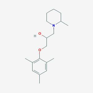 molecular formula C18H29NO2 B12164521 1-Piperidineethanol, 2-methyl-alpha-[(2,4,6-trimethylphenoxy)methyl]- CAS No. 439130-38-8