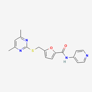 5-{[(4,6-dimethylpyrimidin-2-yl)sulfanyl]methyl}-N-(pyridin-4-yl)furan-2-carboxamide