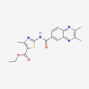 Ethyl 2-{[(2,3-dimethylquinoxalin-6-yl)carbonyl]amino}-4-methyl-1,3-thiazole-5-carboxylate