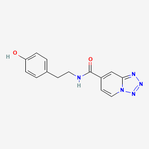 molecular formula C14H13N5O2 B12164574 N-[2-(4-hydroxyphenyl)ethyl]tetrazolo[1,5-a]pyridine-7-carboxamide 