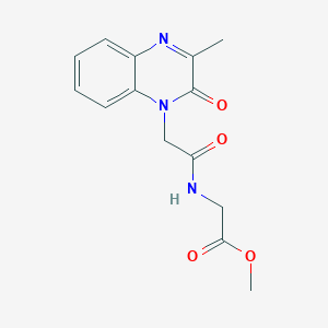 methyl N-[(3-methyl-2-oxoquinoxalin-1(2H)-yl)acetyl]glycinate