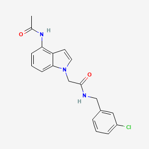 2-[4-(acetylamino)-1H-indol-1-yl]-N-(3-chlorobenzyl)acetamide