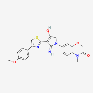 7-{4-hydroxy-2-imino-3-[4-(4-methoxyphenyl)-1,3-thiazol-2-yl]-2,5-dihydro-1H-pyrrol-1-yl}-4-methyl-2H-1,4-benzoxazin-3(4H)-one