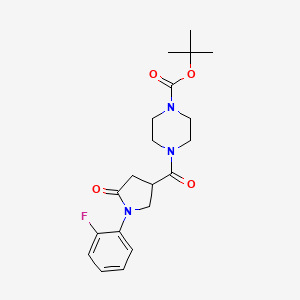 Tert-butyl 4-{[1-(2-fluorophenyl)-5-oxopyrrolidin-3-yl]carbonyl}piperazine-1-carboxylate