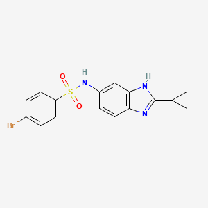 4-bromo-N-(2-cyclopropyl-1H-benzimidazol-5-yl)benzenesulfonamide