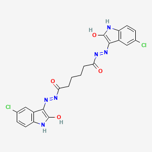 N'~1~,N'~6~-bis[(3E)-5-chloro-2-oxo-1,2-dihydro-3H-indol-3-ylidene]hexanedihydrazide