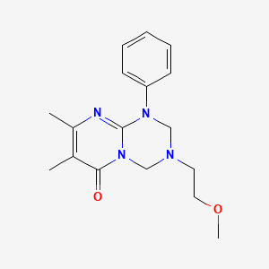 3-(2-methoxyethyl)-7,8-dimethyl-1-phenyl-1,2,3,4-tetrahydro-6H-pyrimido[1,2-a][1,3,5]triazin-6-one