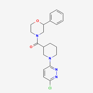 molecular formula C20H23ClN4O2 B12164748 [1-(6-Chloropyridazin-3-yl)piperidin-3-yl](2-phenylmorpholin-4-yl)methanone 