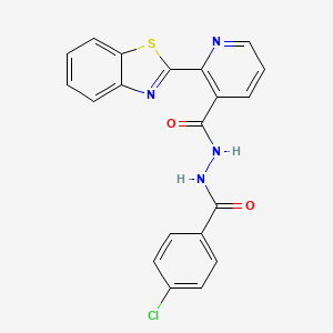 2-(1,3-benzothiazol-2-yl)-N'-[(4-chlorophenyl)carbonyl]pyridine-3-carbohydrazide