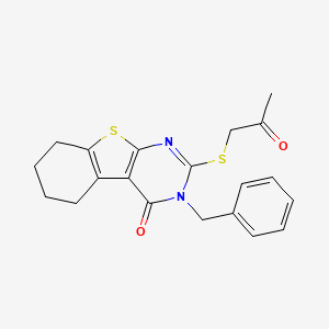 molecular formula C20H20N2O2S2 B12164785 3-benzyl-2-[(2-oxopropyl)sulfanyl]-5,6,7,8-tetrahydro[1]benzothieno[2,3-d]pyrimidin-4(3H)-one 