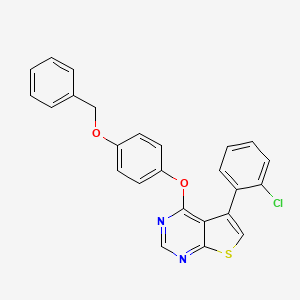 5-(2-Chlorophenyl)-4-(4-phenylmethoxyphenoxy)thieno[2,3-d]pyrimidine