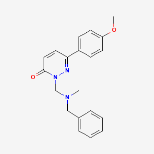 molecular formula C20H21N3O2 B12164812 2-{[benzyl(methyl)amino]methyl}-6-(4-methoxyphenyl)pyridazin-3(2H)-one 