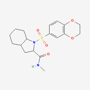 1-(2,3-dihydro-1,4-benzodioxine-6-sulfonyl)-N-methyl-octahydro-1H-indole-2-carboxamide