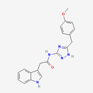 2-(1H-indol-3-yl)-N-[3-(4-methoxybenzyl)-1H-1,2,4-triazol-5-yl]acetamide