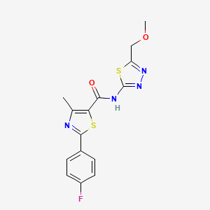 2-(4-fluorophenyl)-N-[(2E)-5-(methoxymethyl)-1,3,4-thiadiazol-2(3H)-ylidene]-4-methyl-1,3-thiazole-5-carboxamide