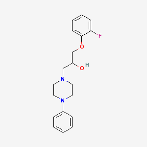 alpha-(o-Fluorophenoxymethyl)-4-phenyl-1-piperazineethanol