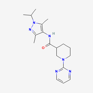 molecular formula C18H26N6O B12164925 N-[3,5-dimethyl-1-(propan-2-yl)-1H-pyrazol-4-yl]-1-(pyrimidin-2-yl)piperidine-3-carboxamide 