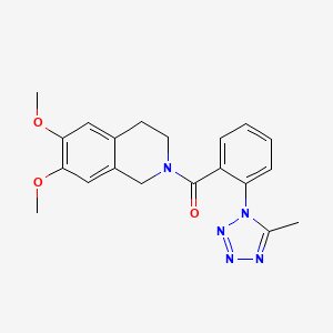 molecular formula C20H21N5O3 B12164928 (6,7-dimethoxy-3,4-dihydroisoquinolin-2(1H)-yl)[2-(5-methyl-1H-tetrazol-1-yl)phenyl]methanone 