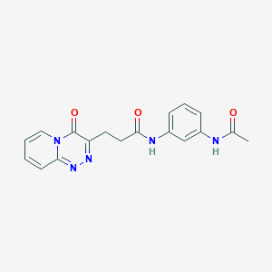 molecular formula C18H17N5O3 B12164929 N-(3-acetamidophenyl)-3-(4-oxo-4H-pyrido[2,1-c][1,2,4]triazin-3-yl)propanamide 