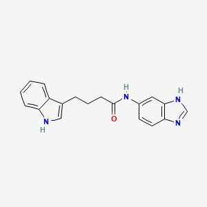 molecular formula C19H18N4O B12164945 N-(1H-benzimidazol-6-yl)-4-(1H-indol-3-yl)butanamide 