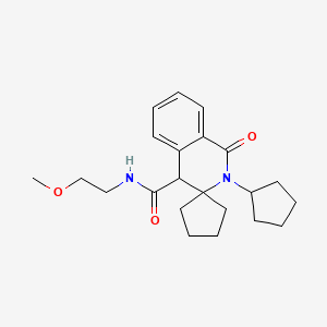 2'-cyclopentyl-N-(2-methoxyethyl)-1'-oxo-1',4'-dihydro-2'H-spiro[cyclopentane-1,3'-isoquinoline]-4'-carboxamide