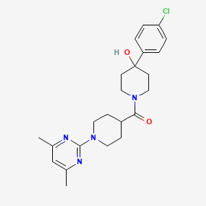 molecular formula C23H29ClN4O2 B12164954 [4-(4-Chlorophenyl)-4-hydroxypiperidin-1-yl][1-(4,6-dimethylpyrimidin-2-yl)piperidin-4-yl]methanone 