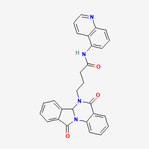 4-(5,11-dioxo-6a,11-dihydroisoindolo[2,1-a]quinazolin-6(5H)-yl)-N-(quinolin-5-yl)butanamide