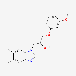 molecular formula C19H22N2O3 B12164989 1-(5,6-dimethyl-1H-benzimidazol-1-yl)-3-(3-methoxyphenoxy)propan-2-ol 