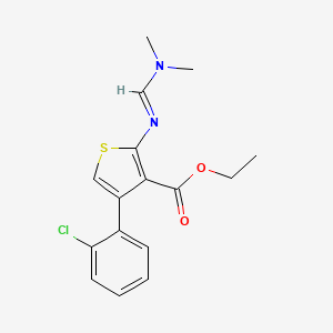 ethyl 4-(2-chlorophenyl)-2-{[(E)-(dimethylamino)methylidene]amino}thiophene-3-carboxylate