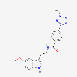 N-[2-(5-methoxy-1H-indol-3-yl)ethyl]-4-[2-(propan-2-yl)-2H-tetrazol-5-yl]benzamide