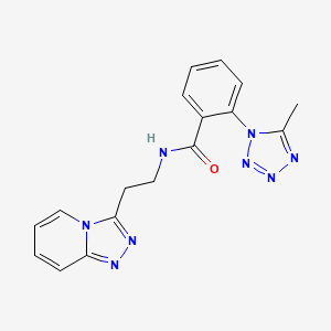 2-(5-methyl-1H-tetrazol-1-yl)-N-[2-([1,2,4]triazolo[4,3-a]pyridin-3-yl)ethyl]benzamide