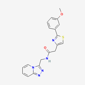 N-([1,2,4]triazolo[4,3-a]pyridin-3-ylmethyl)-2-(2-(3-methoxyphenyl)thiazol-4-yl)acetamide