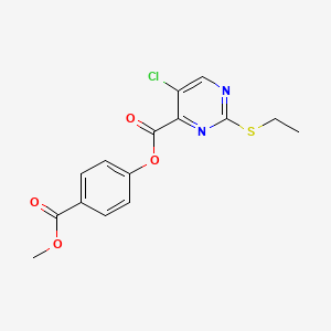 4-(Methoxycarbonyl)phenyl 5-chloro-2-(ethylsulfanyl)pyrimidine-4-carboxylate