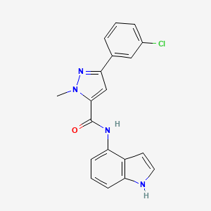 3-(3-chlorophenyl)-N-(1H-indol-4-yl)-1-methyl-1H-pyrazole-5-carboxamide