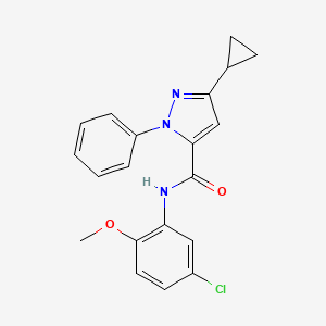 N-(5-chloro-2-methoxyphenyl)-3-cyclopropyl-1-phenyl-1H-pyrazole-5-carboxamide