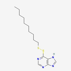 B1216523 6-(Decyldithio)-1H-purine CAS No. 78263-73-7