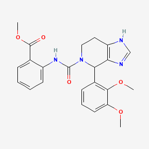 molecular formula C23H24N4O5 B12165345 methyl 2-(4-(2,3-dimethoxyphenyl)-4,5,6,7-tetrahydro-3H-imidazo[4,5-c]pyridine-5-carboxamido)benzoate 