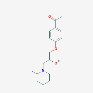 1-{4-[2-Hydroxy-3-(2-methylpiperidyl)propoxy]phenyl}propan-1-one