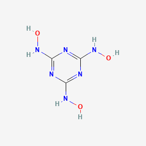 molecular formula C3H6N6O3 B1216547 2,4,6-三(羟氨基)-1,3,5-三嗪 CAS No. 23374-70-1