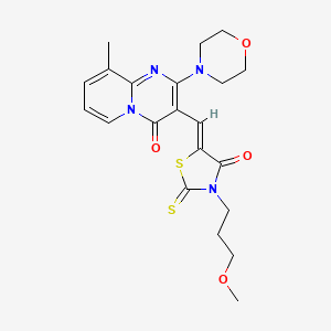 3-{(Z)-[3-(3-methoxypropyl)-4-oxo-2-thioxo-1,3-thiazolidin-5-ylidene]methyl}-9-methyl-2-(morpholin-4-yl)-4H-pyrido[1,2-a]pyrimidin-4-one