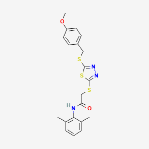 N-(2,6-dimethylphenyl)-2-({5-[(4-methoxybenzyl)sulfanyl]-1,3,4-thiadiazol-2-yl}sulfanyl)acetamide