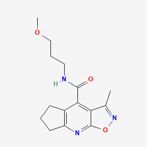 N-(3-methoxypropyl)-3-methyl-6,7-dihydro-5H-cyclopenta[b][1,2]oxazolo[4,5-e]pyridine-4-carboxamide