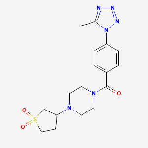 (4-(1,1-dioxidotetrahydrothiophen-3-yl)piperazin-1-yl)(4-(5-methyl-1H-tetrazol-1-yl)phenyl)methanone