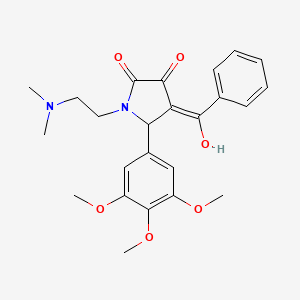 (4E)-1-[2-(dimethylamino)ethyl]-4-[hydroxy(phenyl)methylidene]-5-(3,4,5-trimethoxyphenyl)pyrrolidine-2,3-dione